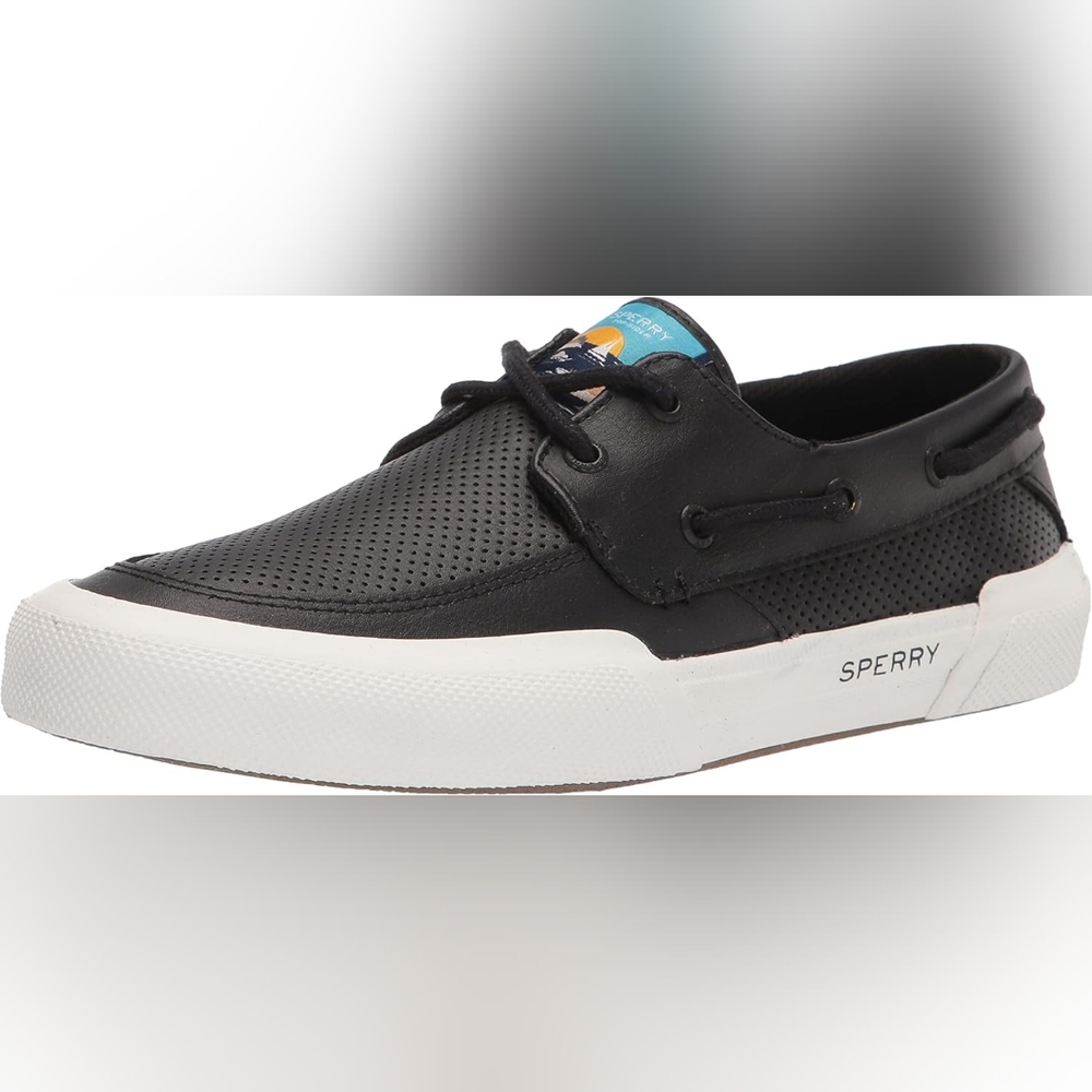 Sperry Soletide 2-EYE Black Boat Sneaker